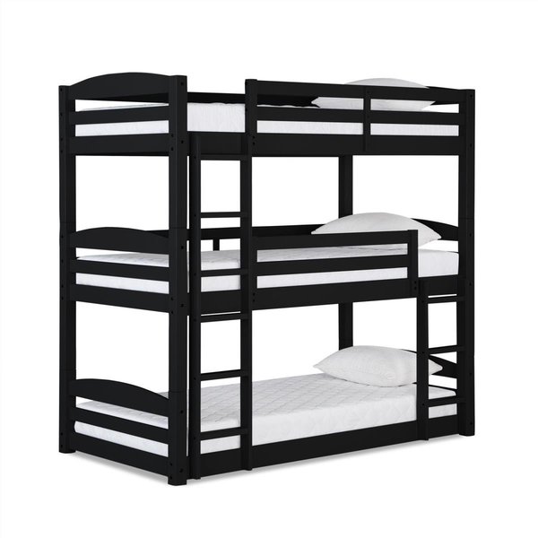 Dorel Living Dorel Living DL7891TBBB Sierra Triple Floor Bunk Bed; Black DL7891TBBB